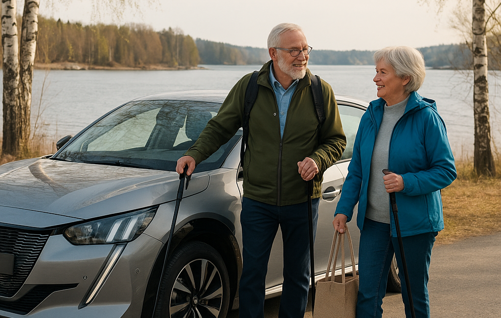Kompakta elbilar och ett aktivt seniorliv: Peugeot e-208 i svensk vardag